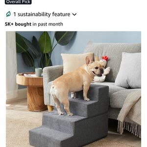 Gray Pet Stairs for Dogs